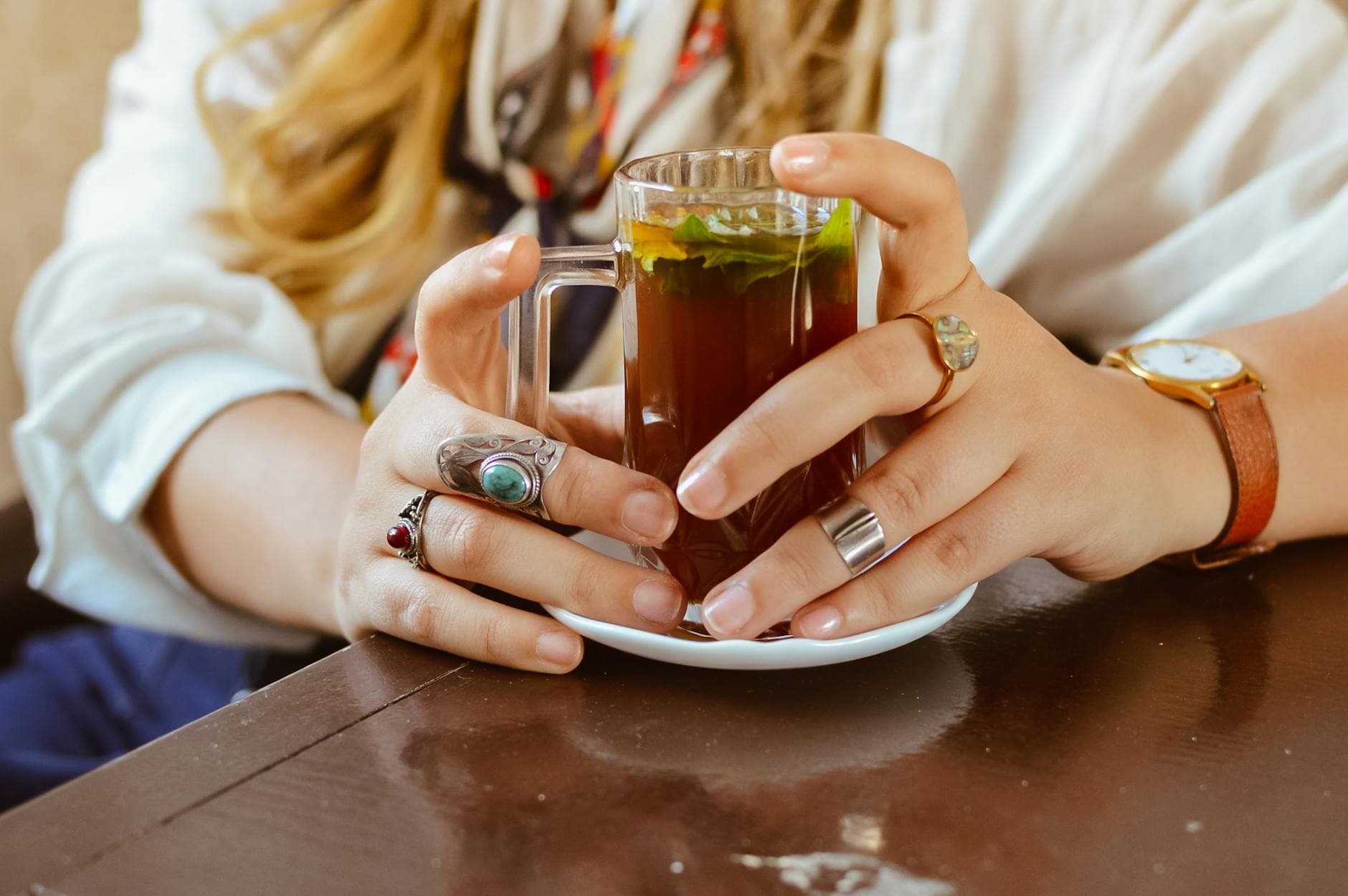 Tea w/ Mint (Medium takeaway cup)